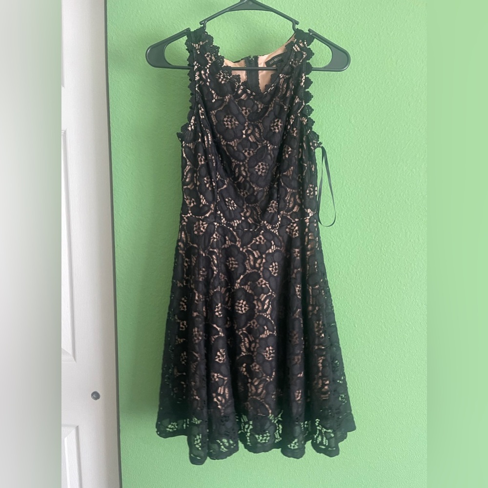Jodi Kristopher lace black sleeveless dress